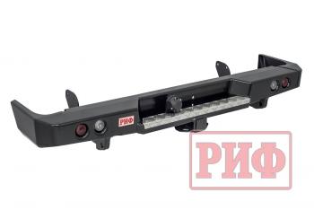 75 709 р. Бампер РИФ силовой задний Toyota Land Cruiser 78 2007+ с квадратом под фаркоп и фонарями РИФ rif078-21150  с доставкой в г. Керчь. Увеличить фотографию 1