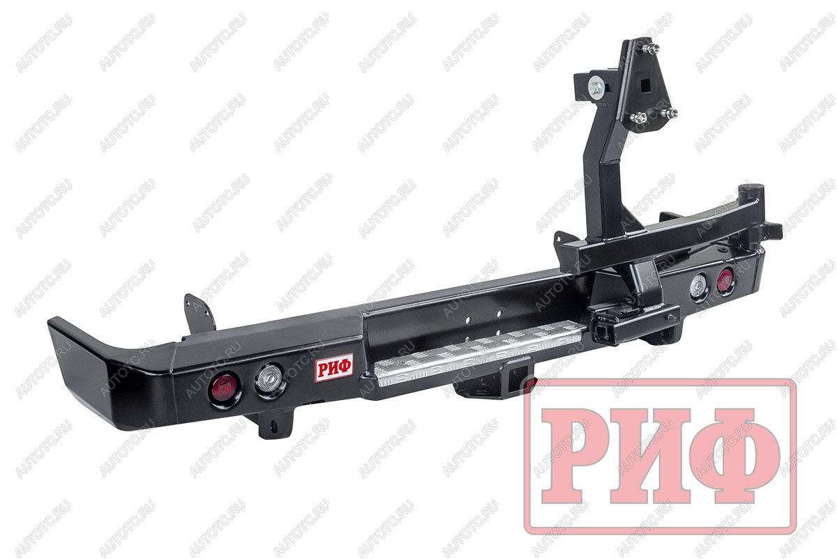 100 649 р. Бампер РИФ силовой задний Toyota Land Cruiser 78 2007+ с квадратом под фаркоп, калиткой и фонарями РИФ rif078-21125  с доставкой в г. Керчь