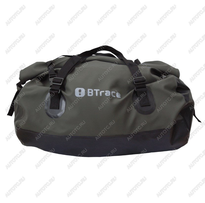 5 179 р. Гермосумка BTrace усиленная ПВХ трикотаж 80л (Оливковыйчерный) BTrace a0333  с доставкой в г. Керчь