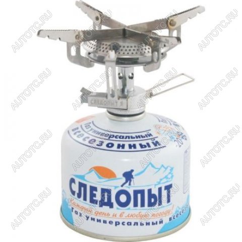 1 399 р. Горелка газовая портативная СЛЕДОПЫТ "Маленький костерок" резьбовой баллон СЛЕДОПЫТ pf-gsp-s03  с доставкой в г. Керчь