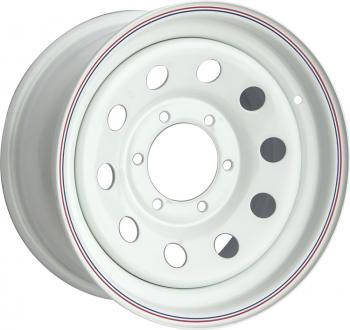 6 279 р. Диск усиленный стальной белый 6x139,7 7xR16 d110 ET+30 OFF-ROAD Wheels 1670-63910wh-30  с доставкой в г. Керчь. Увеличить фотографию 1