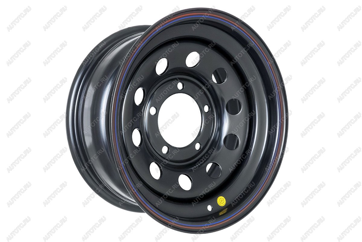 5 699 р. Диск усиленный УАЗ стальной черный 5x139,7 7xR15 d110 ET+25 OFF-ROAD Wheels 1570-53910bl-25  с доставкой в г. Керчь