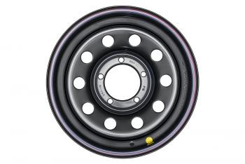 6 759 р. Диск усиленный УАЗ стальной черный 5x139,7 7xR16 d110 ET+15 OFF-ROAD Wheels 1670-53910bl-15  с доставкой в г. Керчь. Увеличить фотографию 2