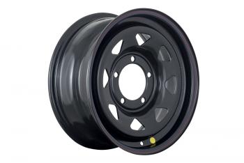 Диск усиленный УАЗ стальной черный 5x139,7 7xR16 d110 ET+25 (треуг. мелкий) OFF-ROAD Wheels 1670-53910bl-25xa17