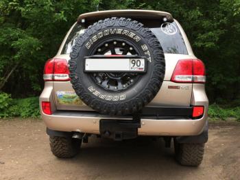 93 329 р. Калитка РИФ с фаркопом в штатный бампер Toyota Land Cruiser 200 2008-2015 под нештатное колесо, с подсветкой номера РИФ rif200-80000  с доставкой в г. Керчь. Увеличить фотографию 4