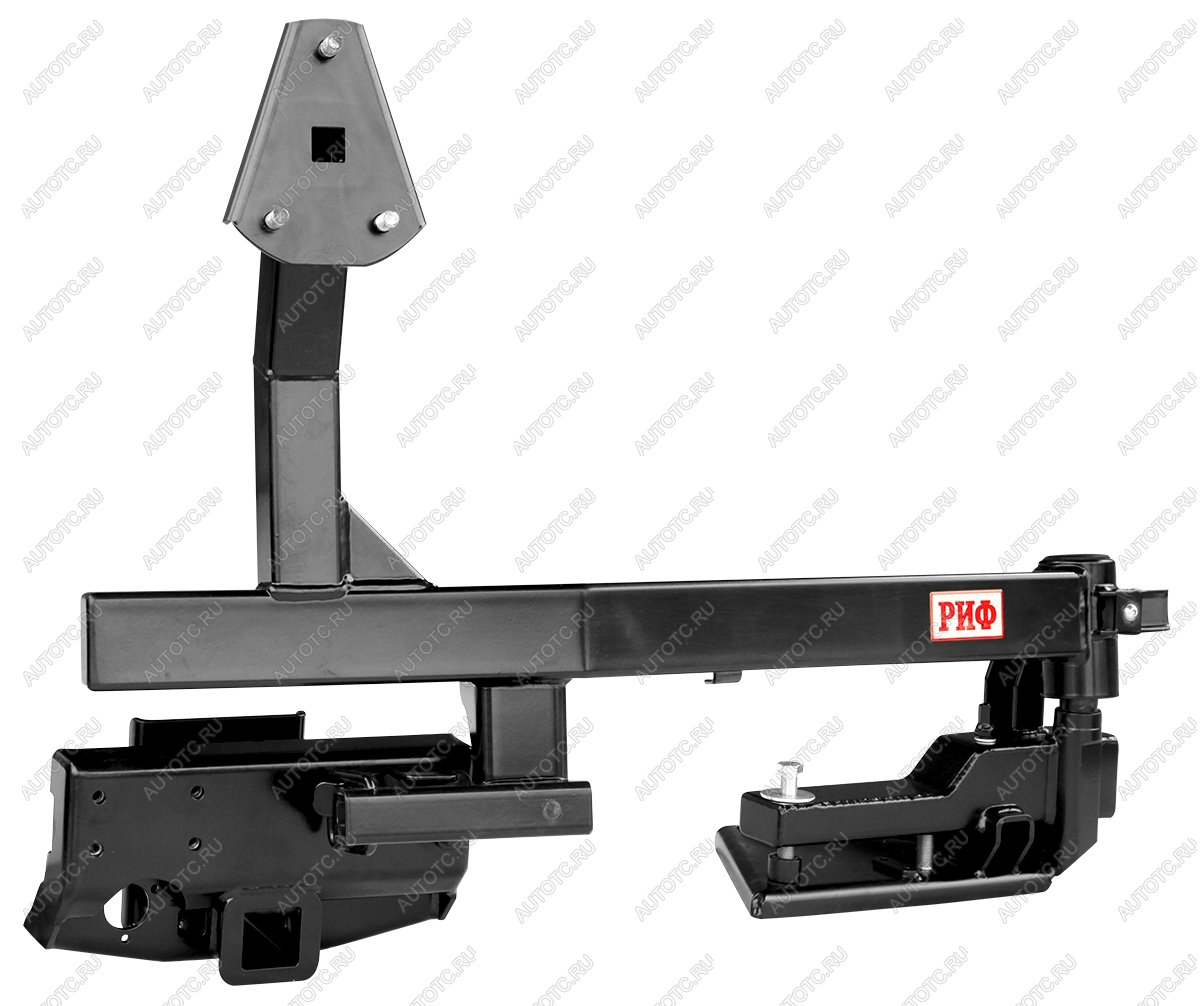 93 329 р. Калитка РИФ с фаркопом в штатный задний бампер Toyota Land Cruiser 200 2008-2015 под штатное колесо, с подсветкой номера РИФ rif200-80001  с доставкой в г. Керчь