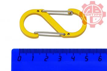 60 р. Карабин s-образный 50мм (yellow) CORD crd.s.50.y  с доставкой в г. Керчь. Увеличить фотографию 2