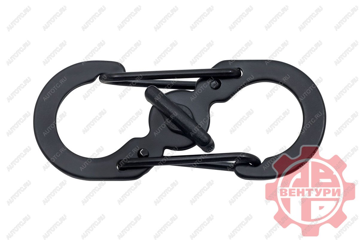 80 р. Карабин s-образный с блокировкой 36мм (black) CORD crd.s.b.36.b  с доставкой в г. Керчь