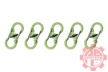 80 р. Карабин s-образный с блокировкой 36мм (green) CORD crd.s.b.36.gr  с доставкой в г. Керчь. Увеличить фотографию 3