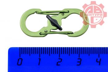 80 р. Карабин s-образный с блокировкой 36мм (green) CORD crd.s.b.36.gr  с доставкой в г. Керчь. Увеличить фотографию 2