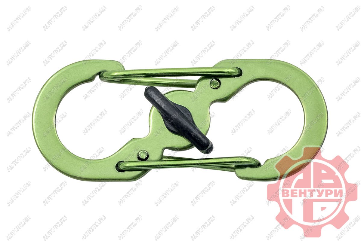 80 р. Карабин s-образный с блокировкой 36мм (green) CORD crd.s.b.36.gr  с доставкой в г. Керчь