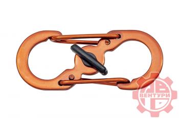 80 р. Карабин s-образный с блокировкой 36мм (red) CORD crd.s.b.36.r  с доставкой в г. Керчь. Увеличить фотографию 1