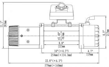 59 949 р. Лебёдка автомобильная электрическая 12V Runva 12000 lbs 5443 кг (стальной трос) RUNVA ewx12000s  с доставкой в г. Керчь. Увеличить фотографию 2