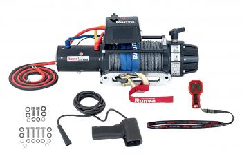 117 399 р. Лебёдка автомобильная электрическая 12V Runva 12500 lbs 5670 кг (влагозащищенная) синтетический трос RUNVA ewb12500ssr  с доставкой в г. Керчь. Увеличить фотографию 2