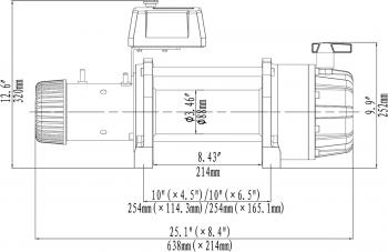 163 889 р. Лебёдка автомобильная электрическая 12V Runva 20000 lbs влагозащищенная, синтетический трос RUNVA ewb20000ssr  с доставкой в г. Керчь. Увеличить фотографию 3