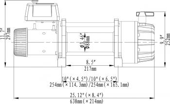 141 819 р. Лебёдка автомобильная электрическая 12V Runva 20000 lbs влагозащищенная, синтетический трос RUNVA ewb20000usr  с доставкой в г. Керчь. Увеличить фотографию 2