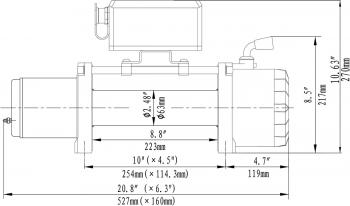 50 389 р. Лебёдка автомобильная электрическая 12V Runva 6000 lbs 2722 кг RUNVA ewx6000s  с доставкой в г. Керчь. Увеличить фотографию 2