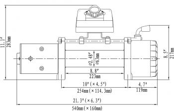 58 229 р. Лебёдка автомобильная электрическая 12V Runva 8000 lbs 3629 кг RUNVA ewx8000s  с доставкой в г. Керчь. Увеличить фотографию 2