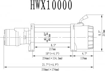 80 069 р. Лебёдка гидравлическая Runva 10000 lbs 4536 кг RUNVA hwx10000a  с доставкой в г. Керчь. Увеличить фотографию 2