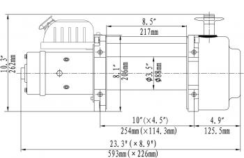 87 159 р. Лебёдка электрическая (индустр.) 12V Runva 15000 lbs 6800 кг синтетический трос RUNVA ewn15000usr  с доставкой в г. Керчь. Увеличить фотографию 2