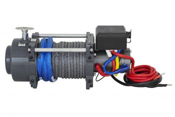100 379 р. Лебёдка электрическая (индустр.) 24V Runva 15000 lbs 6800 кг синтетический трос RUNVA ewn15000usr24v  с доставкой в г. Керчь. Увеличить фотографию 4