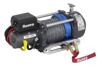 100 379 р. Лебёдка электрическая (индустр.) 24V Runva 15000 lbs 6800 кг синтетический трос RUNVA ewn15000usr24v  с доставкой в г. Керчь. Увеличить фотографию 1