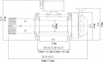 81 149 р. Лебёдка электрическая (индустр.) 24V Runva 17500 lbs 7960 кг RUNVA ewn17500s24v  с доставкой в г. Керчь. Увеличить фотографию 4