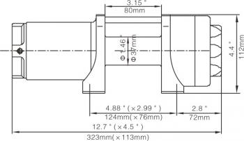 17 989 р. Лебёдка электрическая 12V Runva 2500 lbs 1140 кг (синтетический трос) RUNVA ewp2500asr  с доставкой в г. Керчь. Увеличить фотографию 12