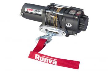 17 989 р. Лебёдка электрическая 12V Runva 2500 lbs 1140 кг (синтетический трос) RUNVA ewp2500asr  с доставкой в г. Керчь. Увеличить фотографию 1