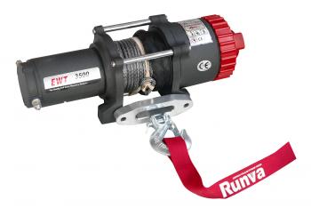 24 649 р. Лебёдка электрическая 12V Runva 3500A lbs 1588 кг (синтетический трос) RUNVA ewt3500asr  с доставкой в г. Керчь. Увеличить фотографию 1