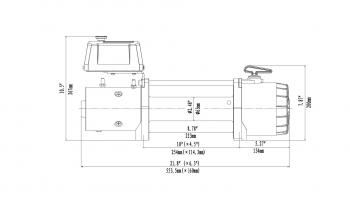 52 709 р. Лебёдка электрическая 12V Runva 9500 lbs 4350 кг (стальной трос) RUNVA ewv9500s  с доставкой в г. Керчь. Увеличить фотографию 2