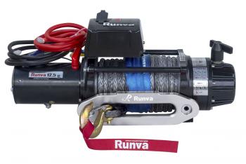 91 459 р. Лебёдка электрическая 24V Runva 12500 lbs 5670 кг (влагозащищенная) синтетический трос RUNVA ewb12500ssr24v  с доставкой в г. Керчь. Увеличить фотографию 4