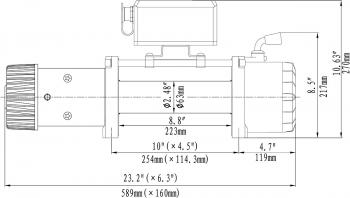 62 479 р. Лебёдка электрическая высокоскоростная 12V Runva 9500 lbs 4350 кг (синтетический трос) RUNVA ewxc9500ssr  с доставкой в г. Керчь. Увеличить фотографию 2