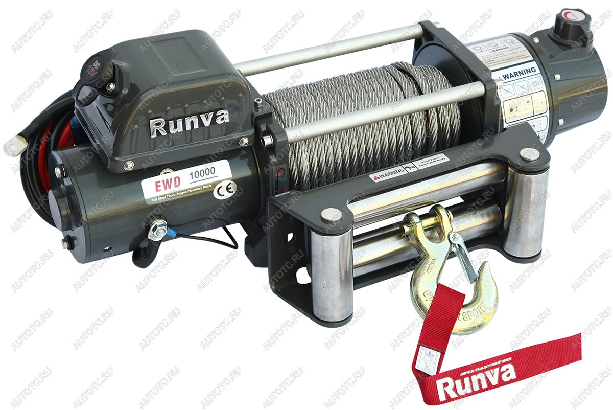 54 939 р. Лебёдка электрическая двухскоростная 12V Runva 10000 lbs 4500 кг RUNVA ewd10000u  с доставкой в г. Керчь