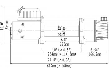 54 939 р. Лебёдка электрическая двухскоростная 12V Runva 10000 lbs 4500 кг RUNVA ewd10000u  с доставкой в г. Керчь. Увеличить фотографию 4