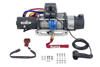 64 169 р. Лебёдка электрическая двухскоростная 12V Runva 10000 lbs 4500 кг (синтетический трос) RUNVA ewd10000ssr  с доставкой в г. Керчь. Увеличить фотографию 2