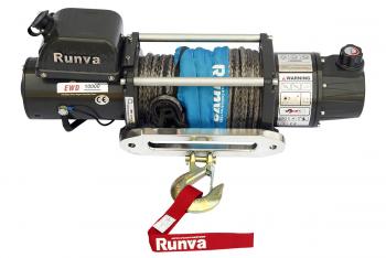 64 169 р. Лебёдка электрическая двухскоростная 12V Runva 10000 lbs 4500 кг (синтетический трос) RUNVA ewd10000usr  с доставкой в г. Керчь. Увеличить фотографию 4