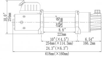 63 229 р. Лебёдка электрическая двухскоростная 12V Runva 8000 lbs 3629 кг RUNVA ewd8000u  с доставкой в г. Керчь. Увеличить фотографию 2