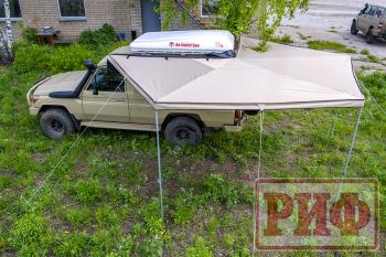 28 319 р. Маркиза автомобильная РИФ веерная 2,5х2,5 м (левая) РИФ rifavf062525601  с доставкой в г. Керчь. Увеличить фотографию 1