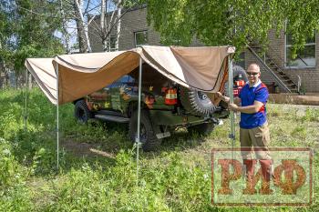 26 079 р. Маркиза автомобильная РИФ комбинированная (прямоугольная с веерной частью) 2,5х2,0 м (левая) РИФ rifavf072020601  с доставкой в г. Керчь. Увеличить фотографию 4