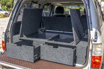 26 999 р. Органайзер в багажник для Toyota Land Cruiser 80 (2 выдвижных ящика+спальник) РФ 080-003  с доставкой в г. Керчь. Увеличить фотографию 2