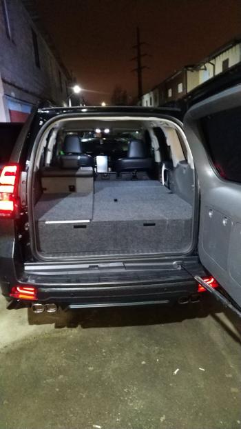 24 999 р. Органайзер в багажник для Toyota Land Cruiser Prado 150 (2 выдв.ящика+спальник) дорестайлинг РФ 150-003  с доставкой в г. Керчь. Увеличить фотографию 3