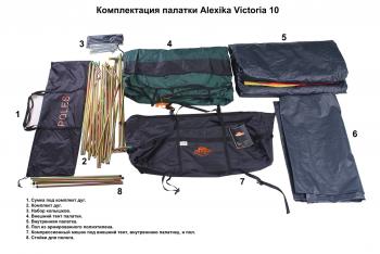 71 999 р. Палатка Alexika Victoria 10, 600x300x200 см. Зеленый ALEXIKA 9156.0301  с доставкой в г. Керчь. Увеличить фотографию 18