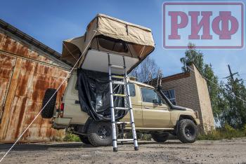 94 209 р. Палатка на крышу автомобиля РИФ Soft RT02-140, тент песочный, 140х240х115 см РИФ rifrt0214060000  с доставкой в г. Керчь. Увеличить фотографию 3
