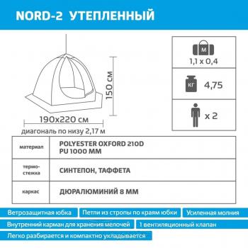 11 009 р. Палатка-зонт зимняя HELIOS NORD-2 с дышащим верхом (желтыйчерный) HELIOS nord-2  с доставкой в г. Керчь. Увеличить фотографию 13