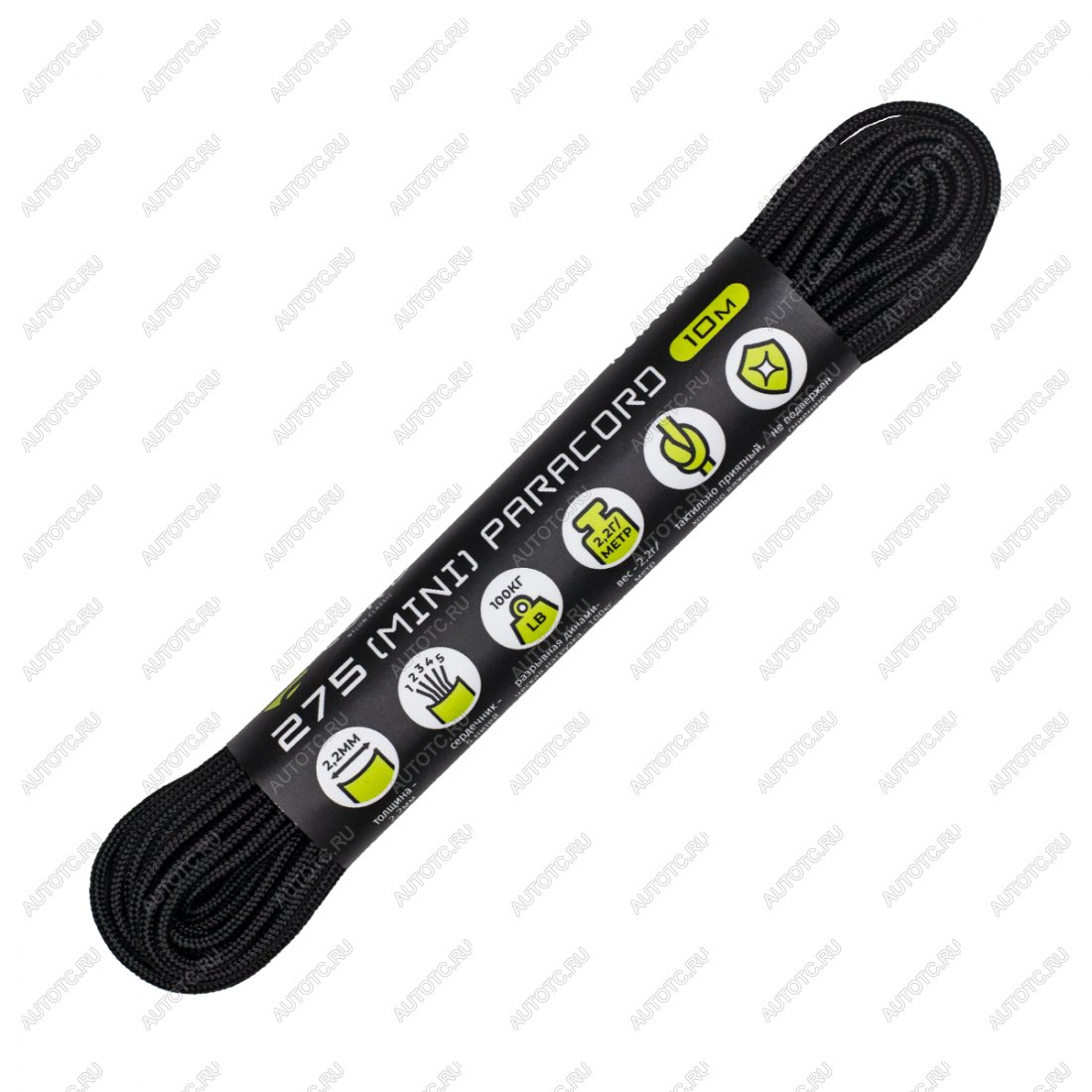 329 р. Паракорд 275 (мини) CORD nylon 10м (black) CORD 275.n10.b  с доставкой в г. Керчь