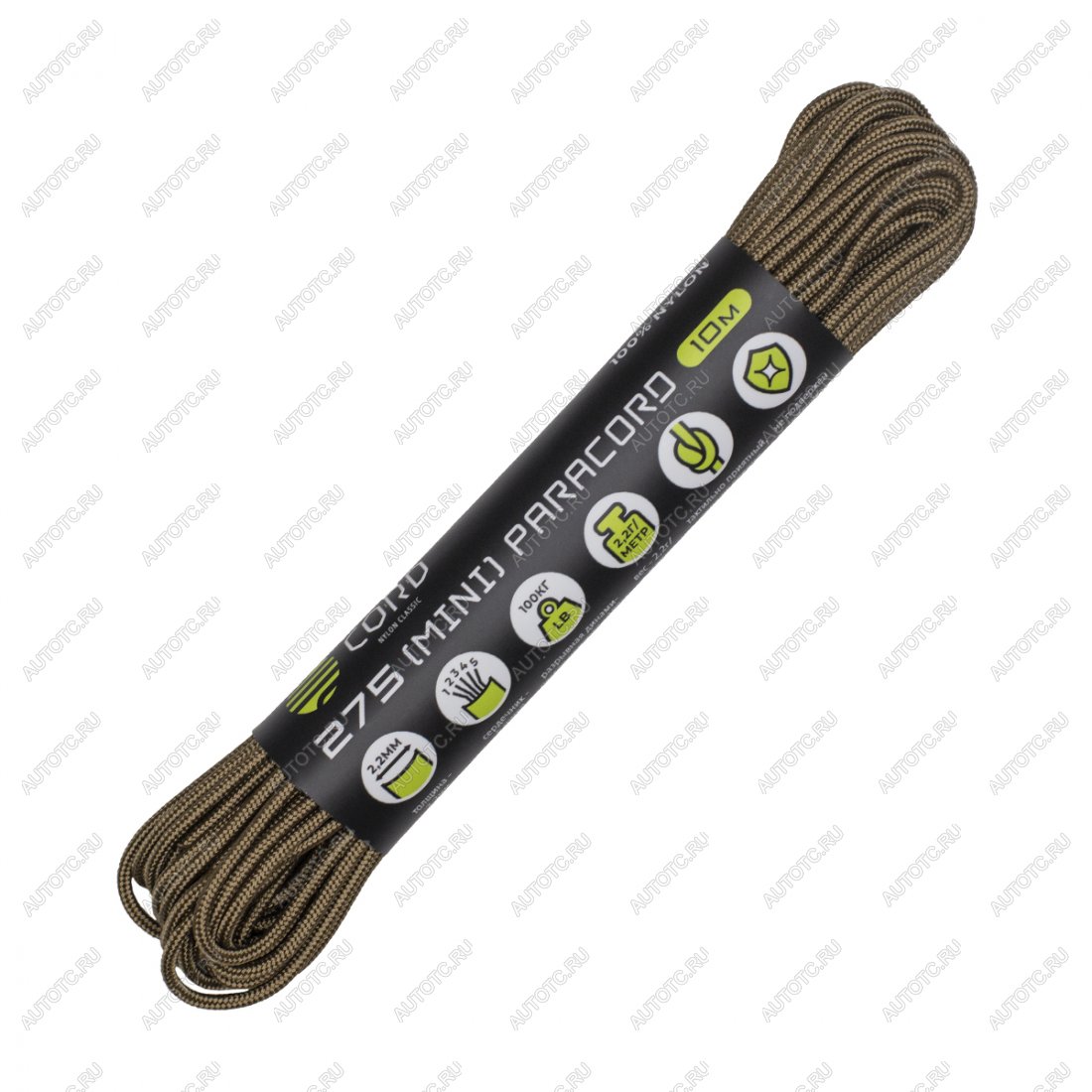 219 р. Паракорд 275 (мини) CORD nylon 10м (coyote) CORD 275.n10.cyt  с доставкой в г. Керчь