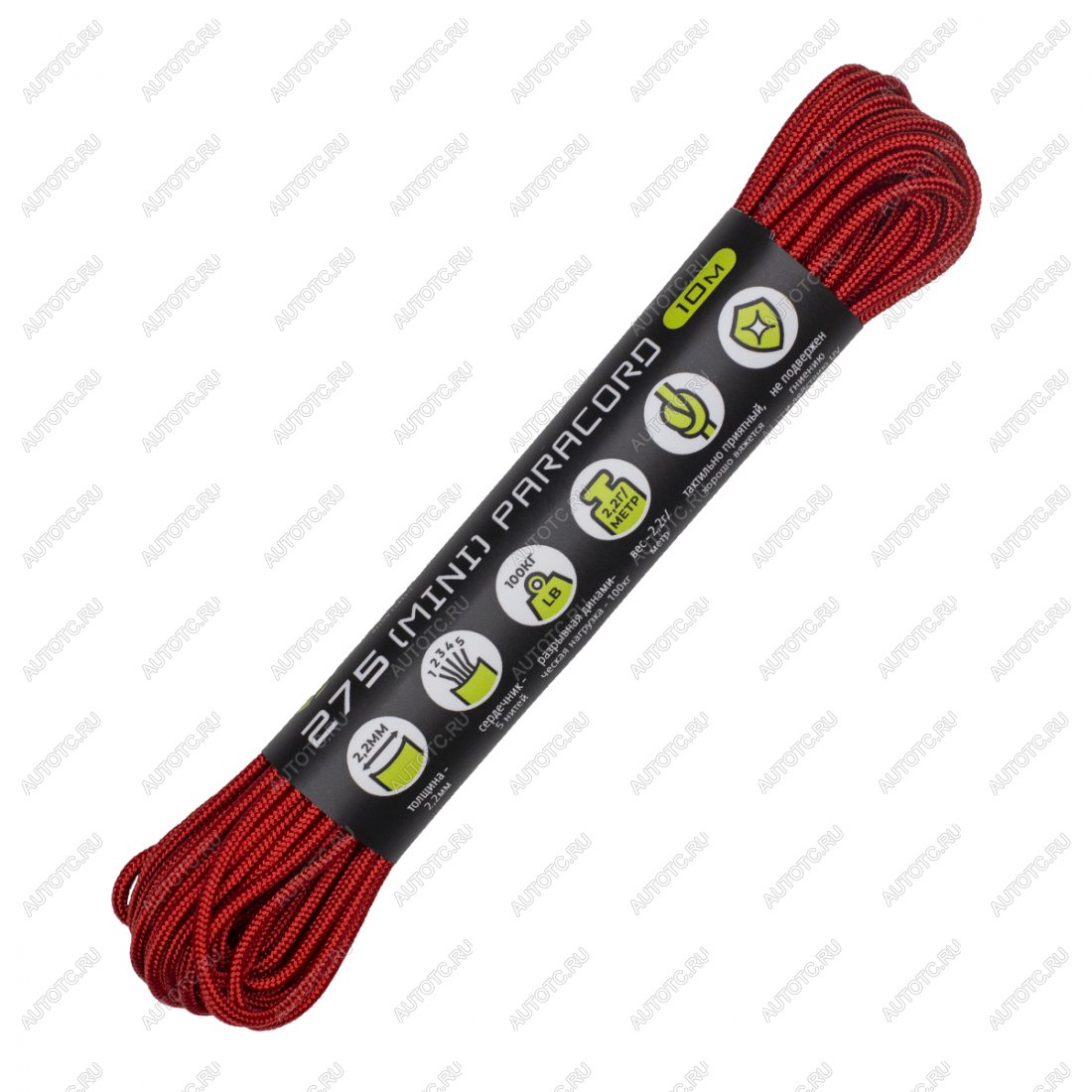 329 р. Паракорд 275 (мини) CORD nylon 10м (red) CORD 275.n10.r  с доставкой в г. Керчь
