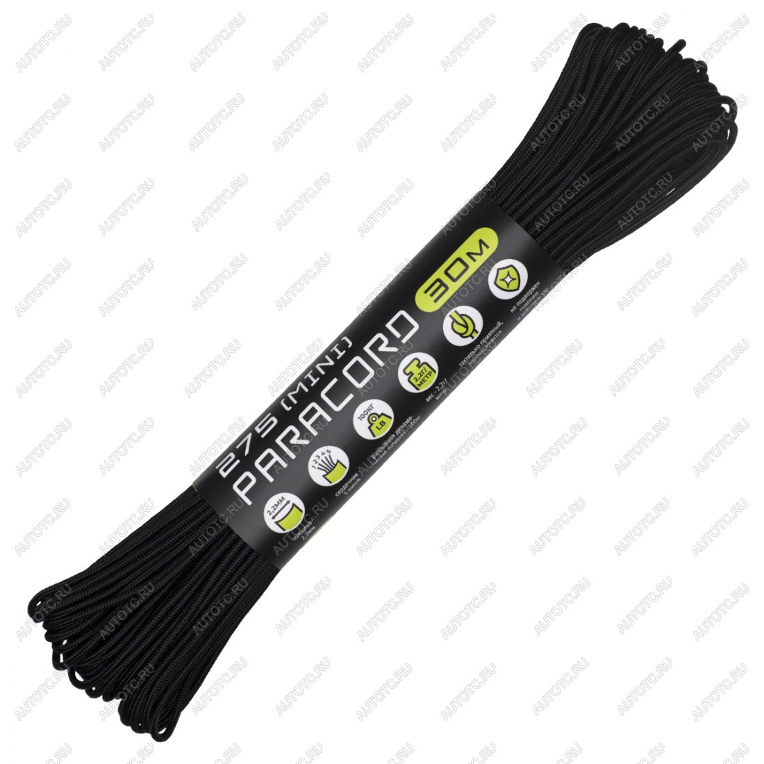 889 р. Паракорд 275 (мини) CORD nylon 30м (black) CORD 275.n30.b  с доставкой в г. Керчь