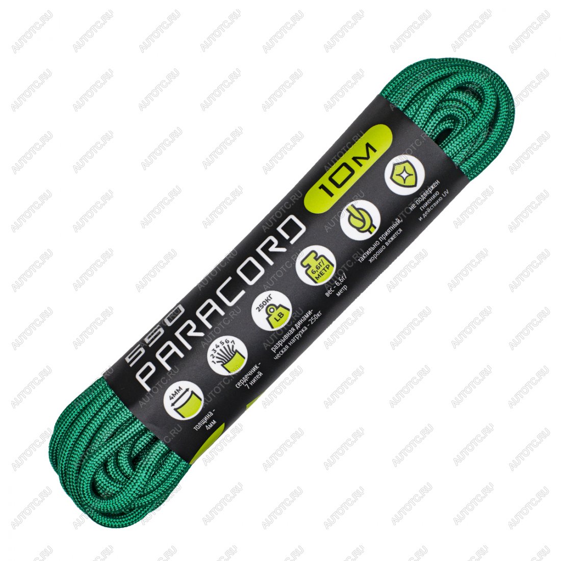 259 р. Паракорд 550 CORD nylon 10м (emerald green) CORD 550.n10.em.gr  с доставкой в г. Керчь